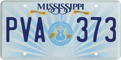 MS license plate PVA373
