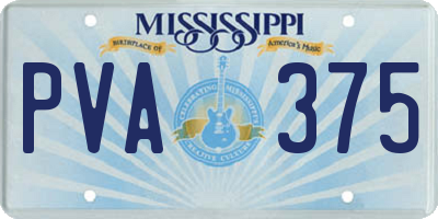 MS license plate PVA375