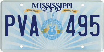 MS license plate PVA495