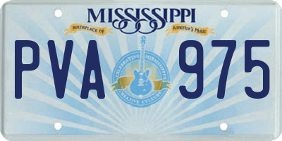 MS license plate PVA975