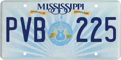 MS license plate PVB225