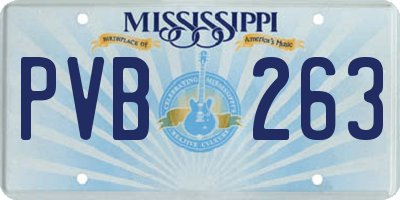 MS license plate PVB263