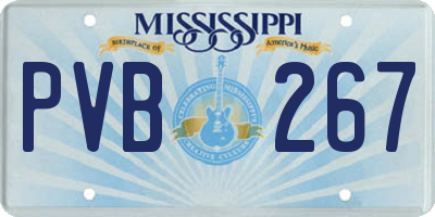 MS license plate PVB267
