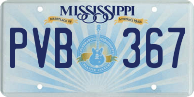 MS license plate PVB367
