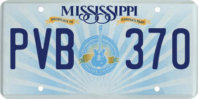 MS license plate PVB370