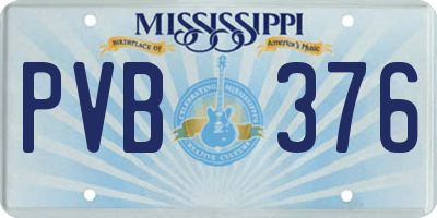 MS license plate PVB376