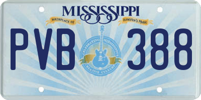 MS license plate PVB388
