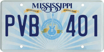 MS license plate PVB401