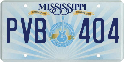 MS license plate PVB404