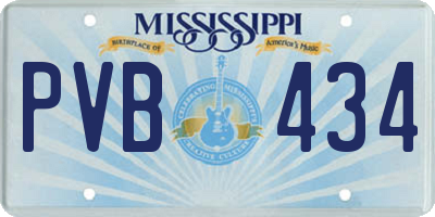 MS license plate PVB434