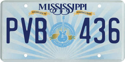 MS license plate PVB436