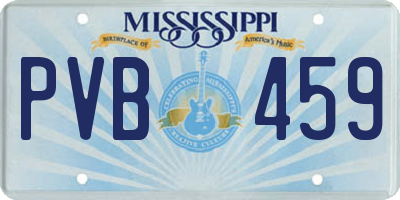 MS license plate PVB459
