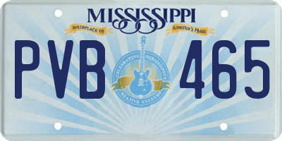 MS license plate PVB465