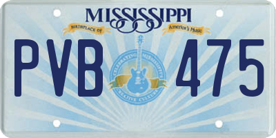 MS license plate PVB475