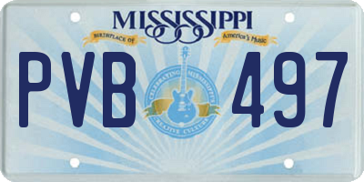 MS license plate PVB497