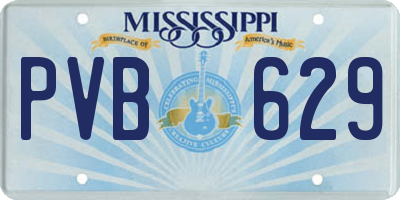 MS license plate PVB629