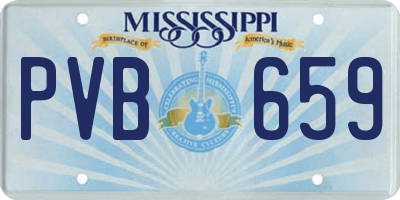 MS license plate PVB659