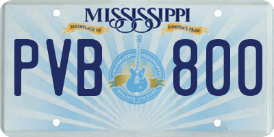 MS license plate PVB800