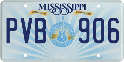 MS license plate PVB906