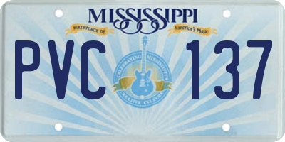 MS license plate PVC137