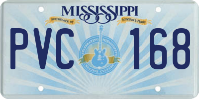 MS license plate PVC168