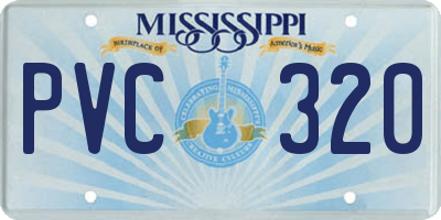 MS license plate PVC320