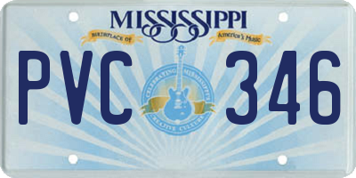 MS license plate PVC346