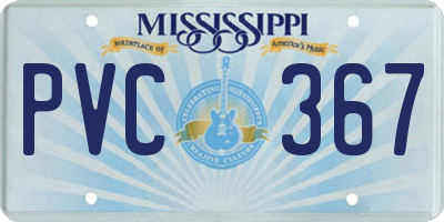 MS license plate PVC367