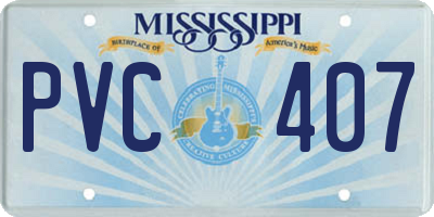 MS license plate PVC407