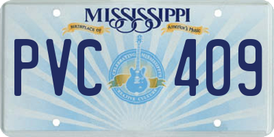 MS license plate PVC409