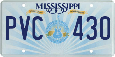 MS license plate PVC430