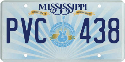 MS license plate PVC438