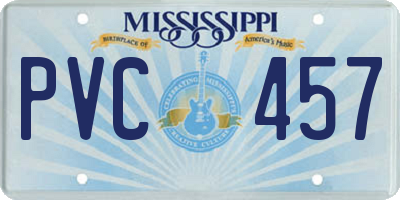 MS license plate PVC457