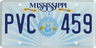 MS license plate PVC459