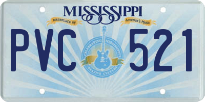 MS license plate PVC521
