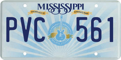 MS license plate PVC561