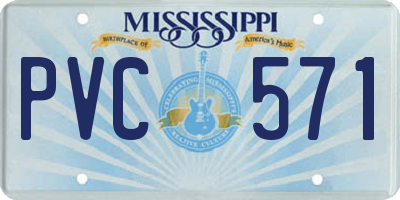 MS license plate PVC571