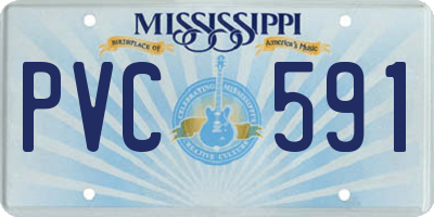 MS license plate PVC591