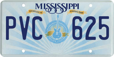 MS license plate PVC625