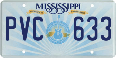 MS license plate PVC633