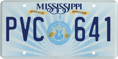 MS license plate PVC641