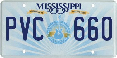 MS license plate PVC660