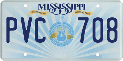 MS license plate PVC708