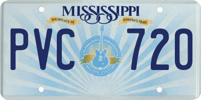 MS license plate PVC720