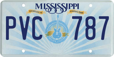MS license plate PVC787