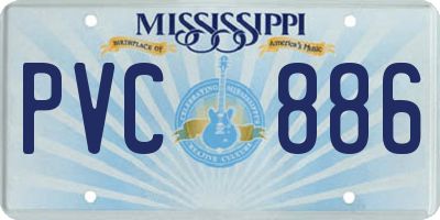 MS license plate PVC886