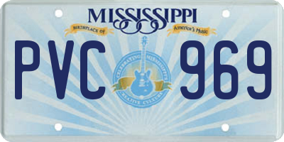 MS license plate PVC969