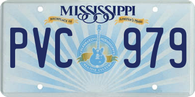 MS license plate PVC979