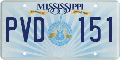 MS license plate PVD151