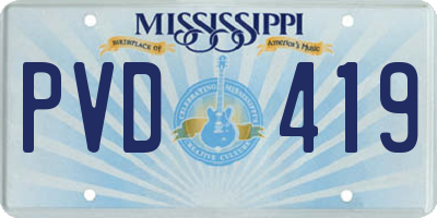 MS license plate PVD419